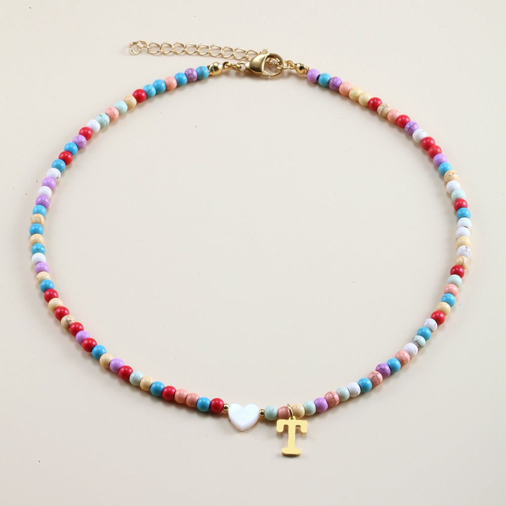 Rainbow Romance Alphabet Charm Necklace - Kiwi & Co