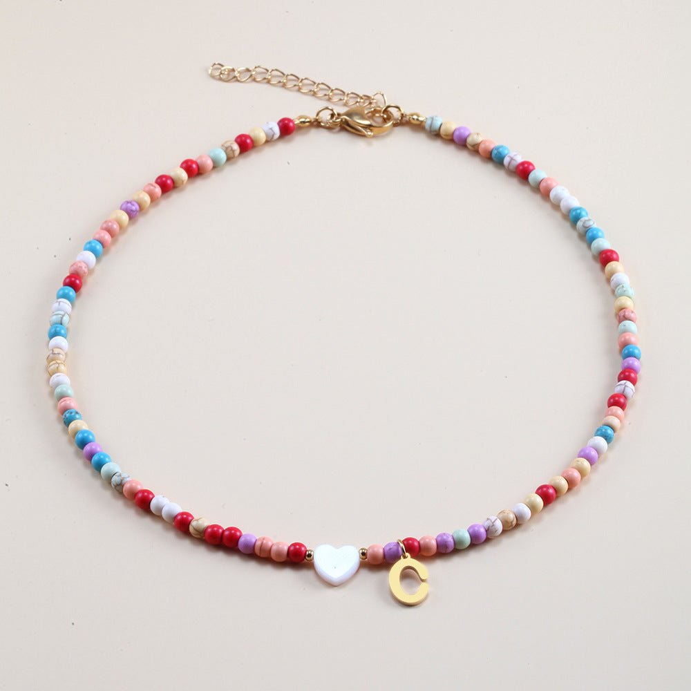 Rainbow Romance Alphabet Charm Necklace - Kiwi & Co