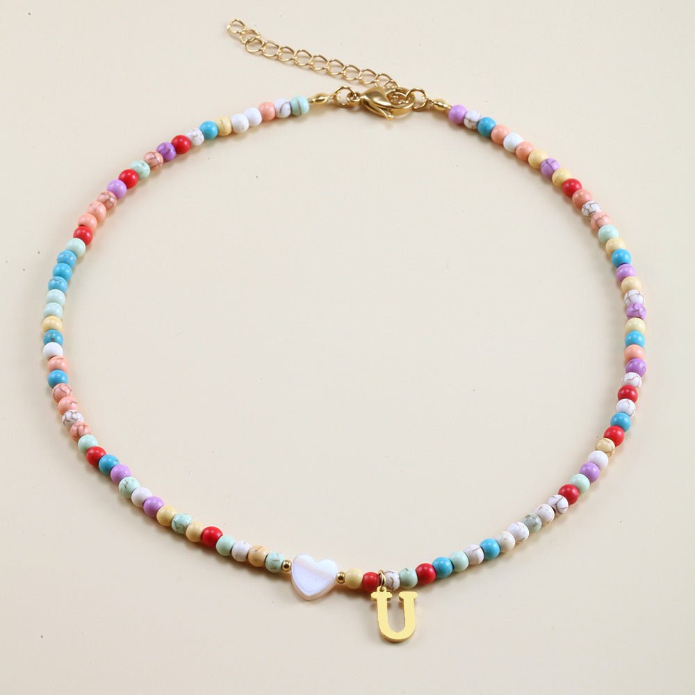 Rainbow Romance Alphabet Charm Necklace - Kiwi & Co