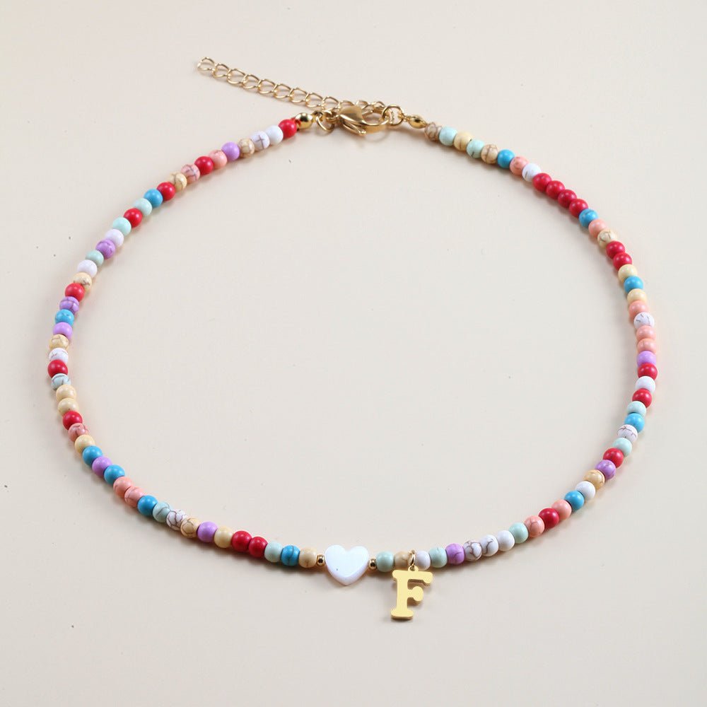 Rainbow Romance Alphabet Charm Necklace - Kiwi & Co