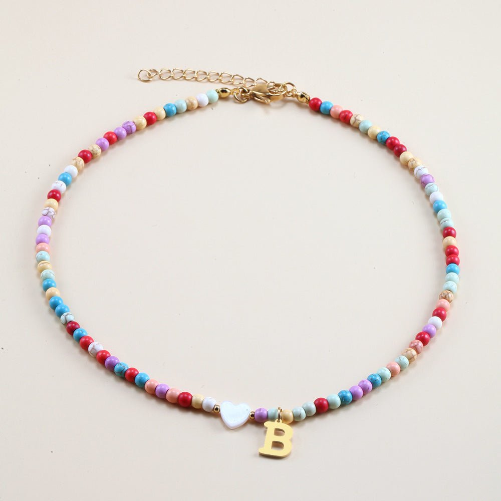 Rainbow Romance Alphabet Charm Necklace - Kiwi & Co