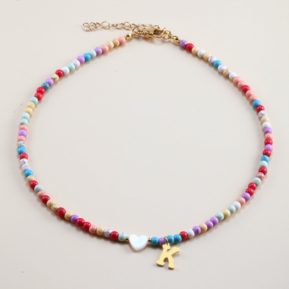 Rainbow Romance Alphabet Charm Necklace - Kiwi & Co