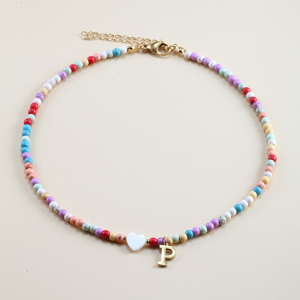 Rainbow Romance Alphabet Charm Necklace - Kiwi & Co