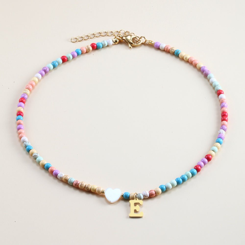 Rainbow Romance Alphabet Charm Necklace - Kiwi & Co