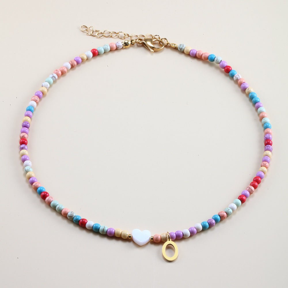 Rainbow Romance Alphabet Charm Necklace - Kiwi & Co