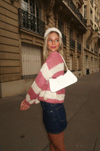 Raspberry Forget Me Not Jumper - Kiwi & Co