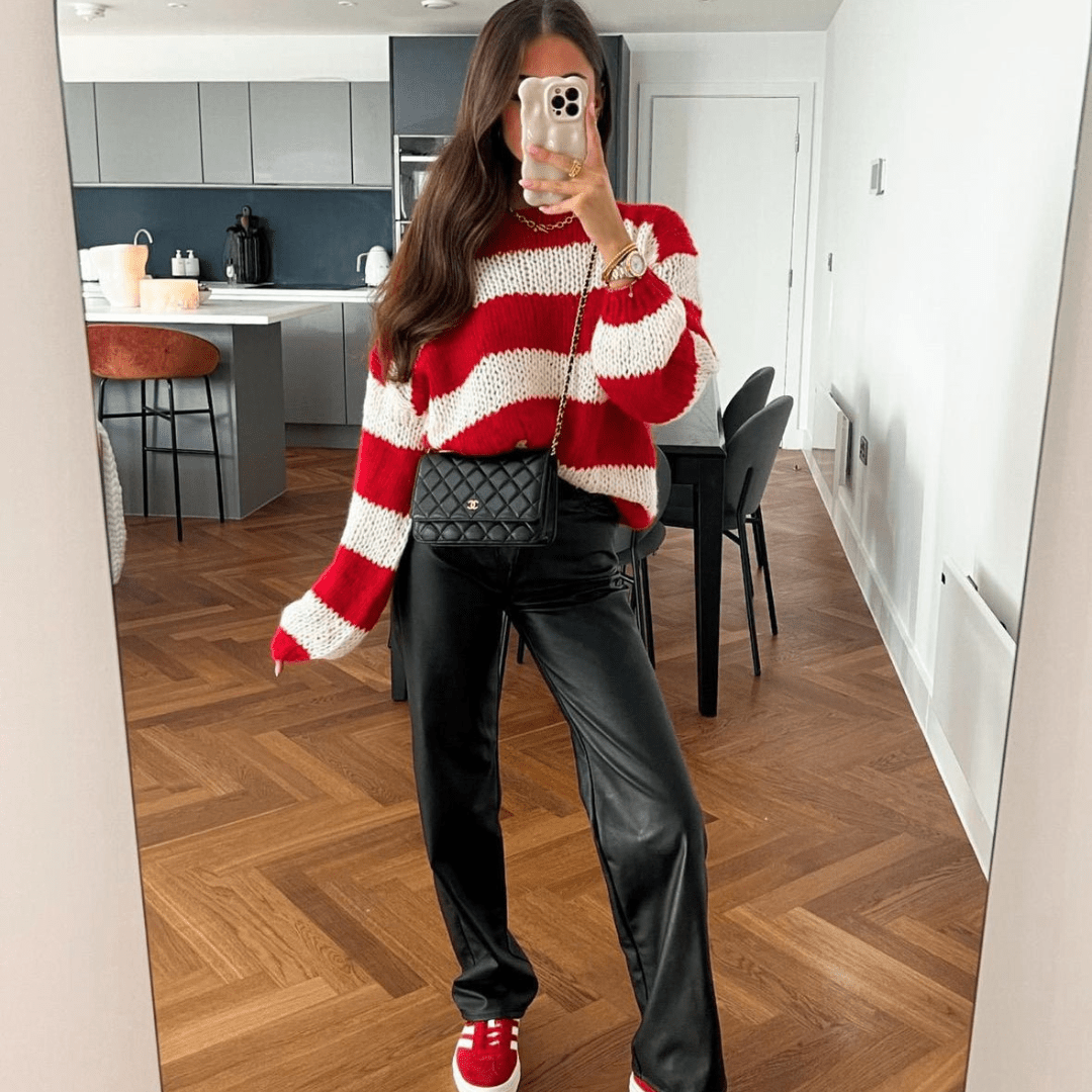 Red Forget Me Not Stripe Jumper - Kiwi & Co