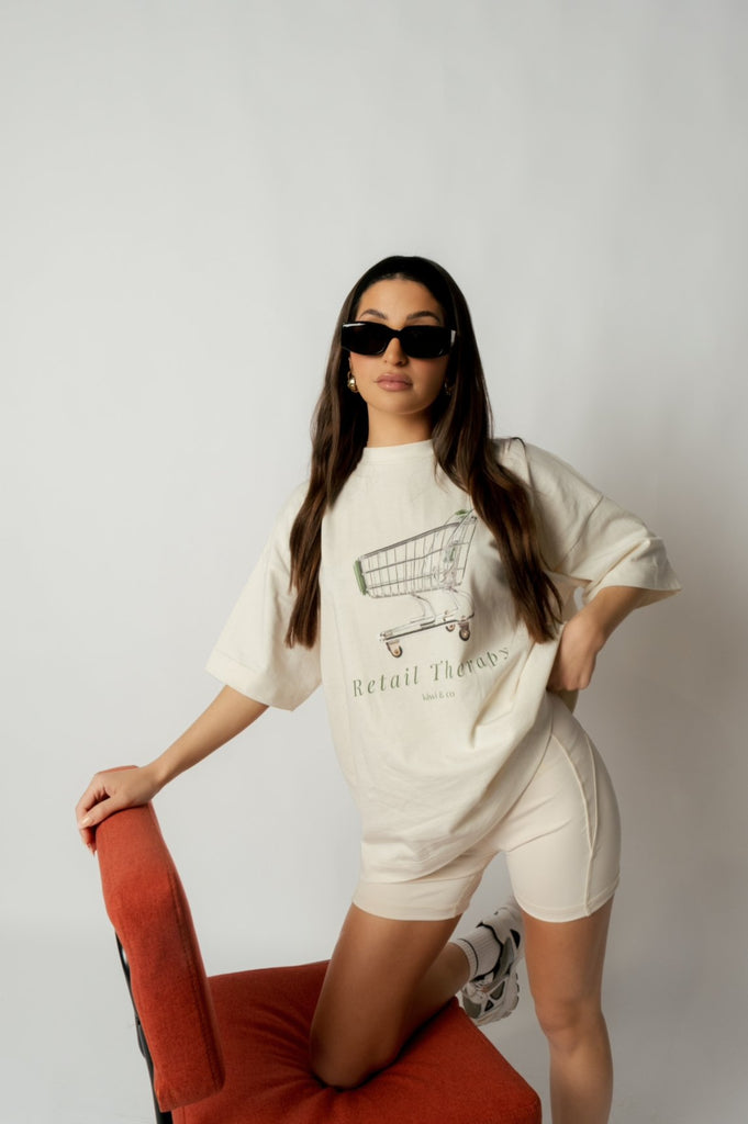 Retail Therapy Oversized Tee - Kiwi & Co