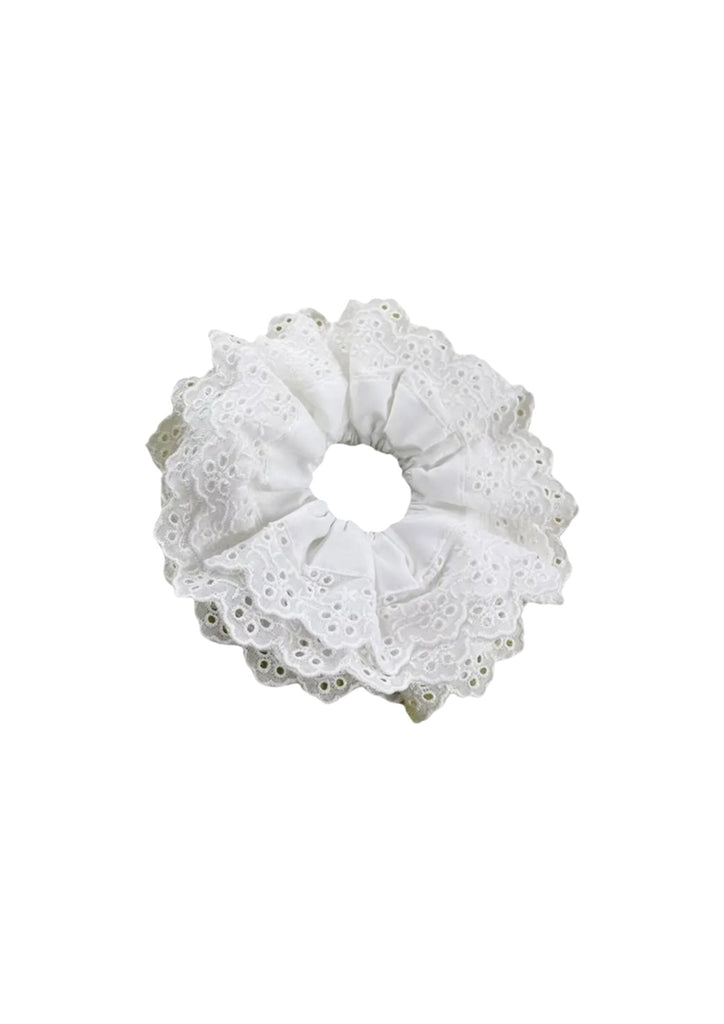 Spring Fling Scrunch in White and Black - Kiwi & Co