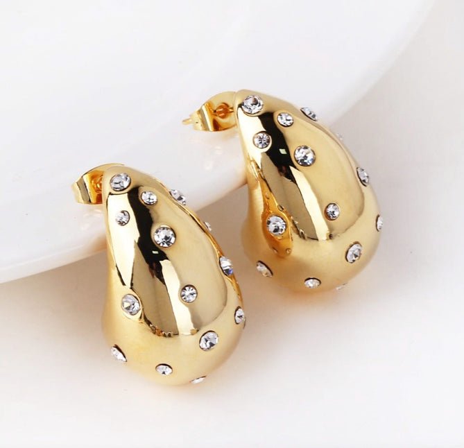 Studded Teardrop Earrings - Kiwi & Co