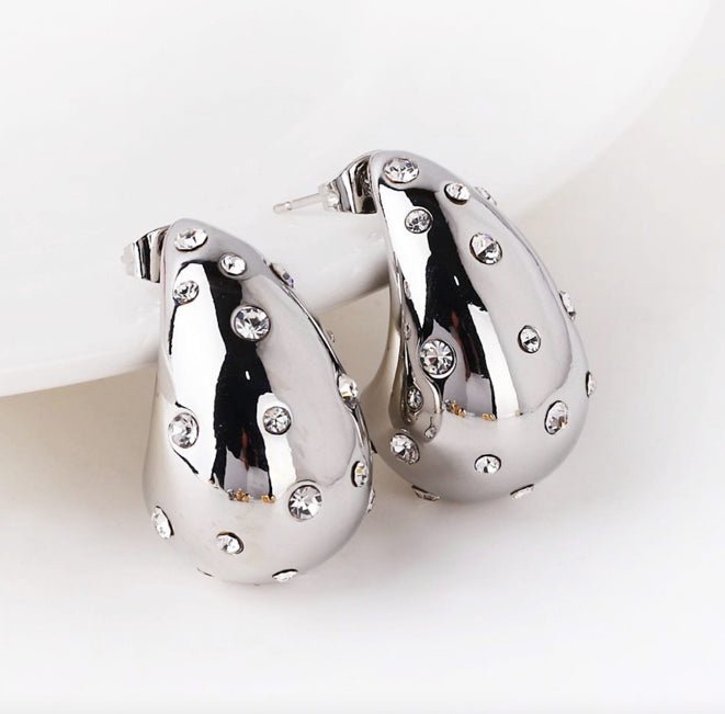 Studded Teardrop Earrings - Kiwi & Co