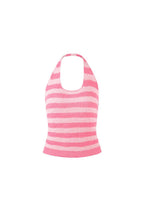 Pink Striped Halter Top