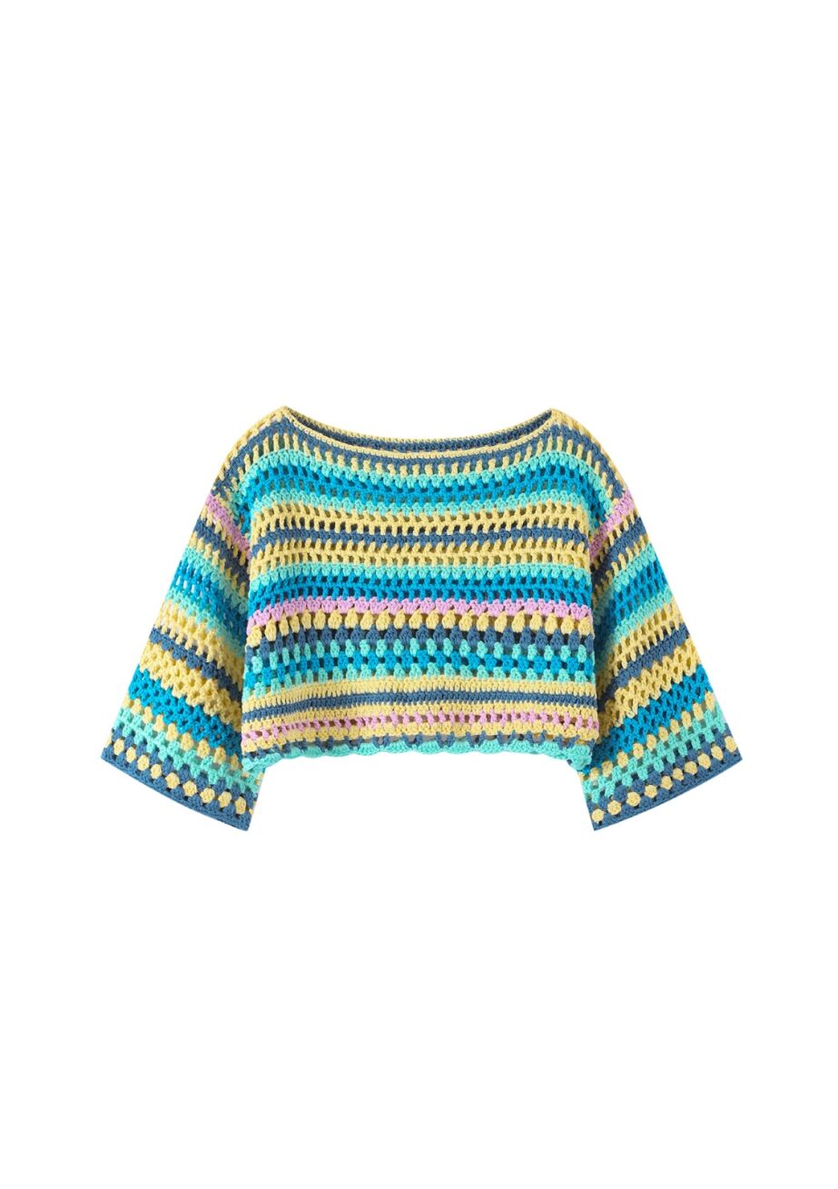 Coming Soon Cabana Crochet Crop Top