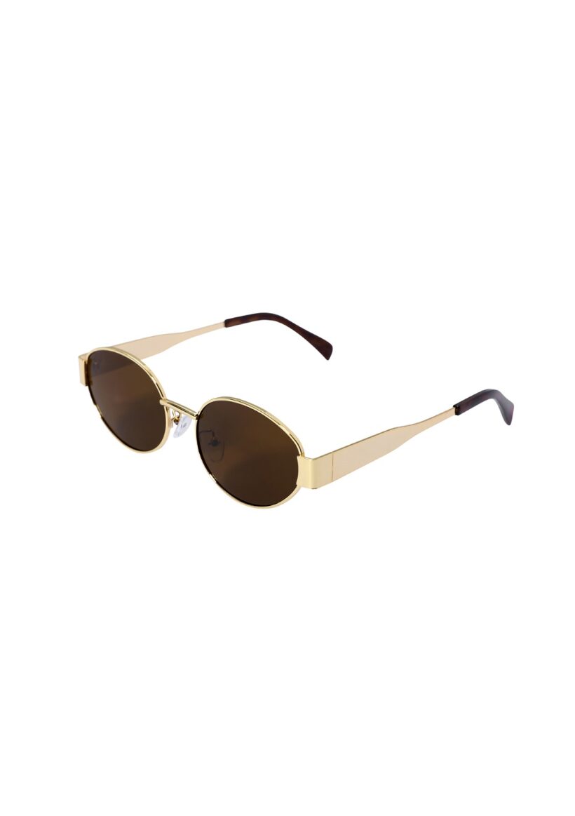 Coming Soon Gold Frame Oval Sunglasses