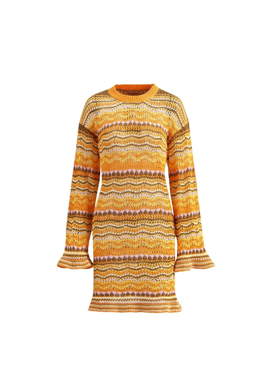 Coming Soon Papaya Walking On Sunshine Mini Dress