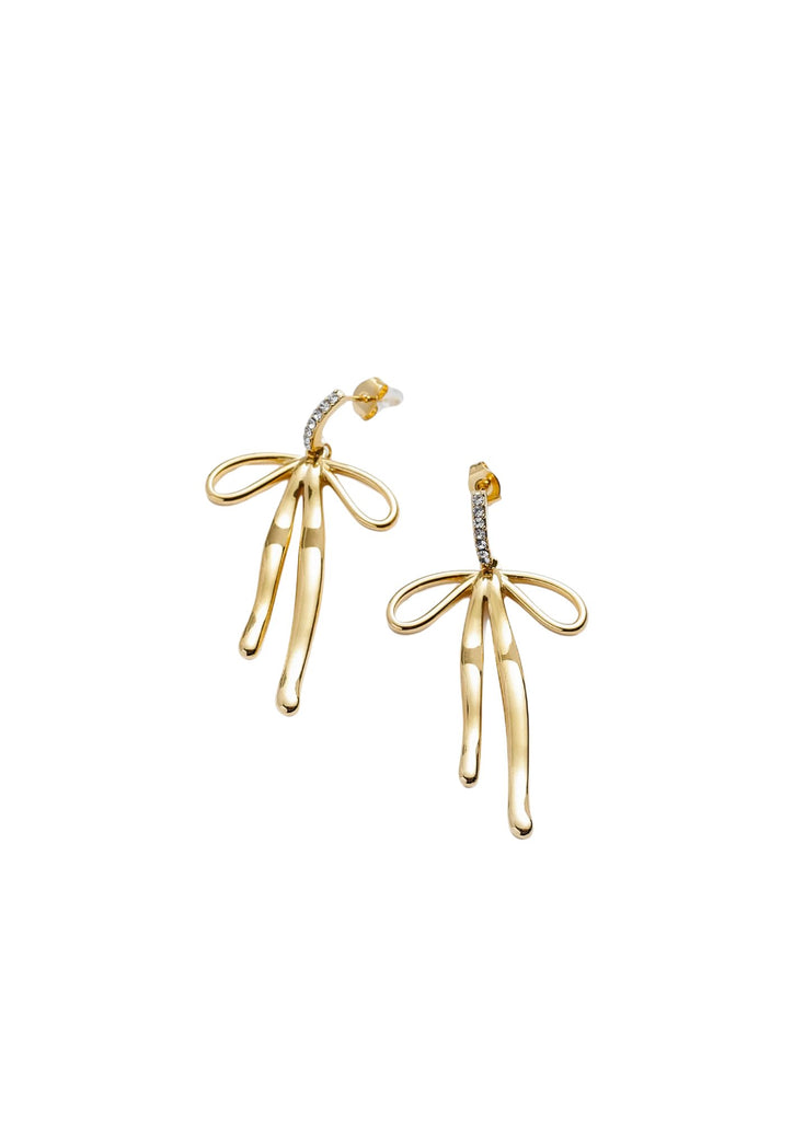 Twinkle Tied Gold Earrings - Kiwi & Co