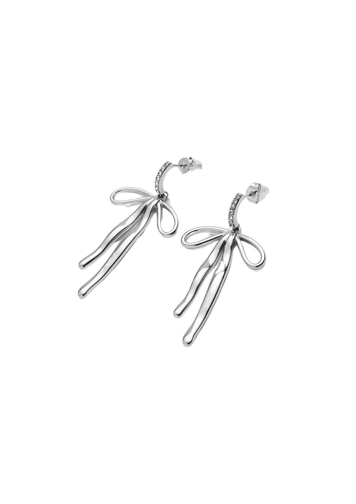 Twinkle Tied Silver Earrings - Kiwi & Co