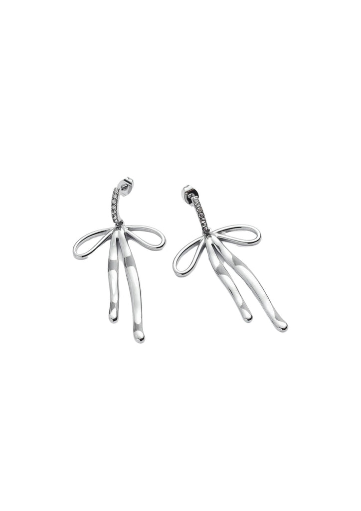 Twinkle Tied Silver Earrings - Kiwi & Co