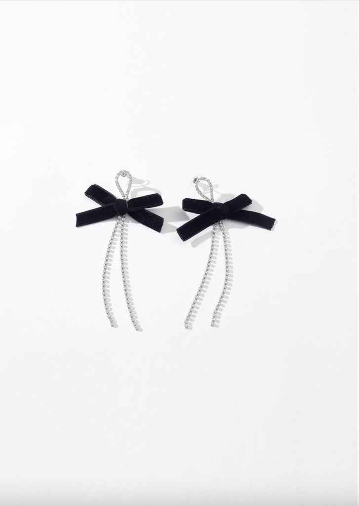 Velvet Whispers Bow Earrings - Kiwi & Co