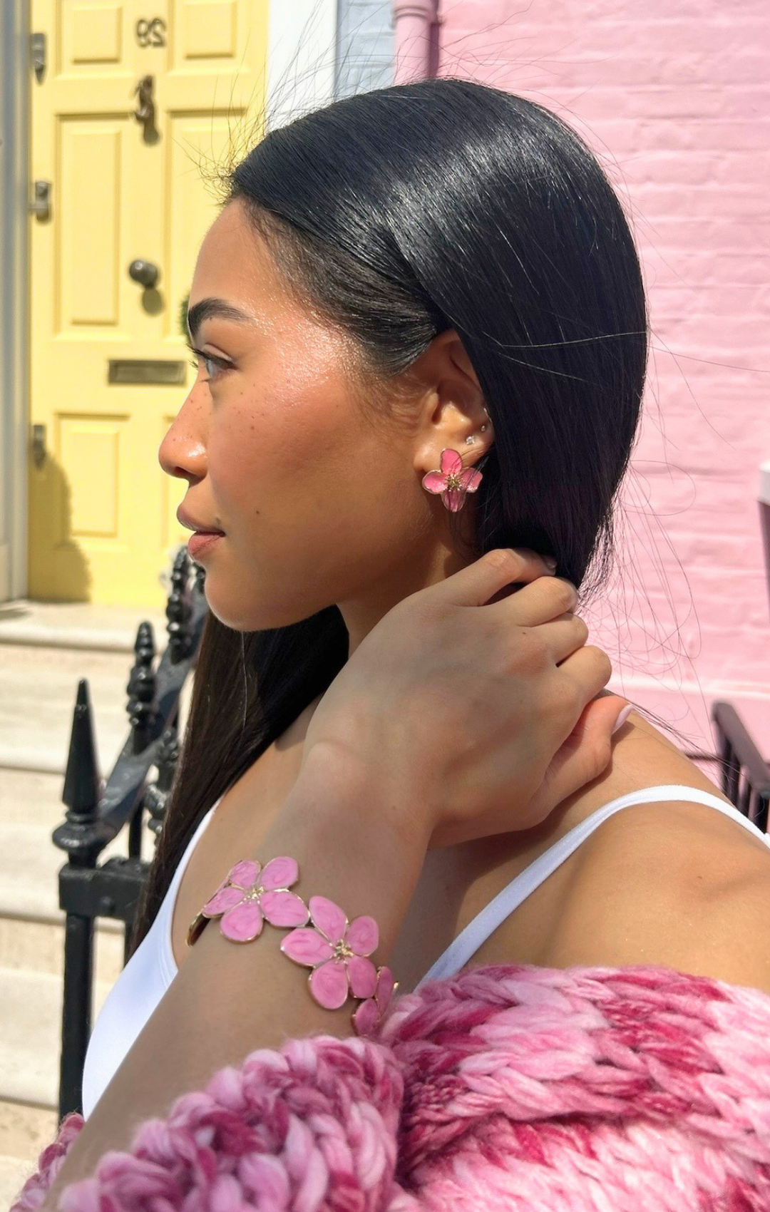 Pink Carmelia Cuff